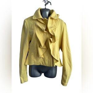 Filtre Nordstrom Ruffle Zip Up Peplum Jacket • Size: Small • Used